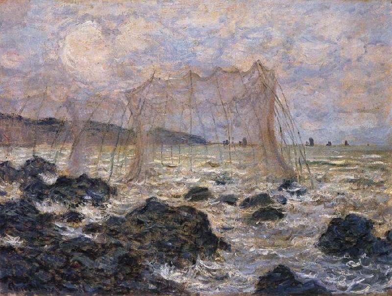 Claude Monet Fishing Nets at Pouruille France oil painting art